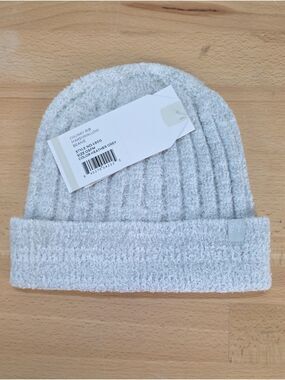 Chunky Rib Marshmellow Beanie - Light Heather Grey